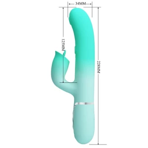 PRETTY LOVE - GIGI MULTIFUNKTIONS-RABBIT-VIBRATOR AQUAGRÃN